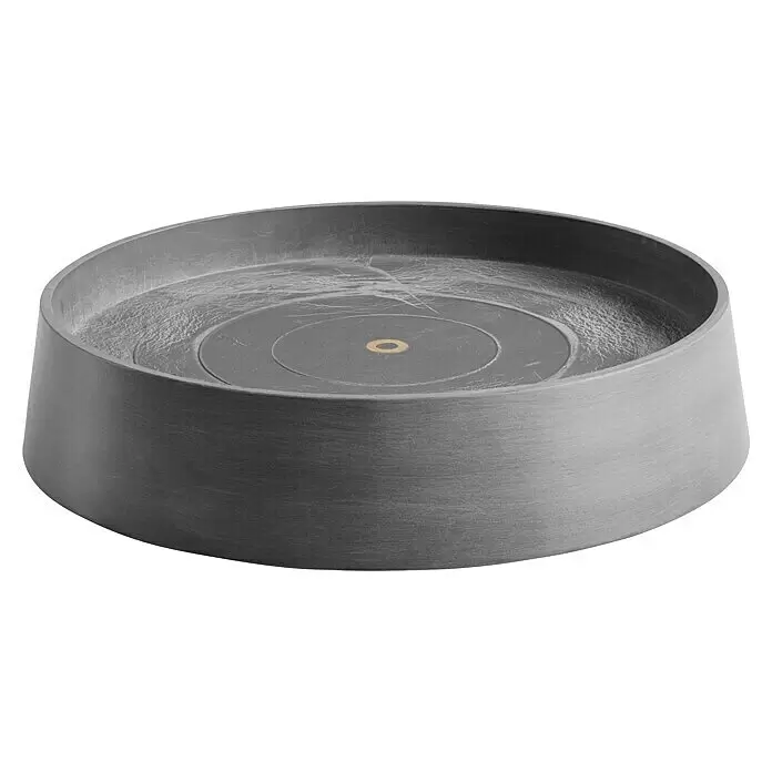 Ecopots Oslo Blumentopf-Untersetzer mit RollenAußenmaß (Ø x H): 41 x 9,5 cm, Kunststoff, Grau