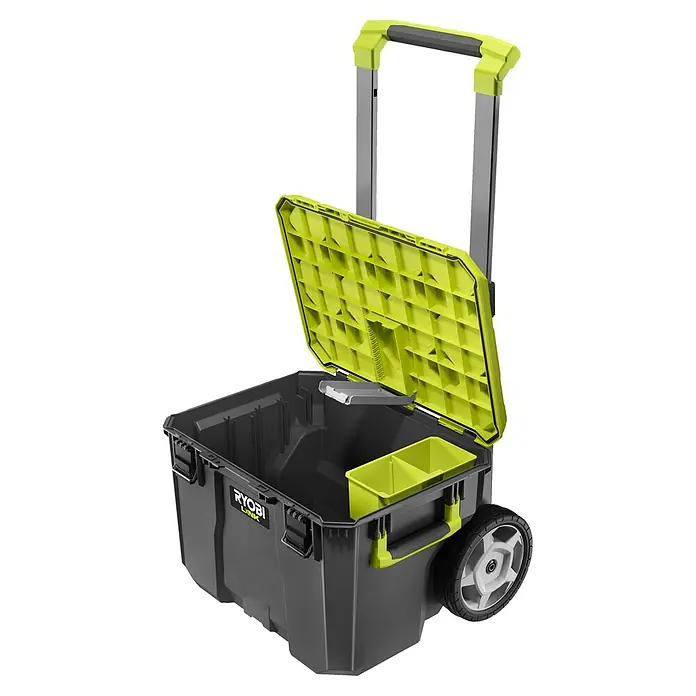 Ryobi Link Werkzeugkoffer RSL201 Trolley - L x B x H: 57 x 49,5 x 39 cm, Kunststoff, 2 Räder - Der Ryobi LINK Trolley Werkzeugkoffer bietet praktischen Stauraum und Transportmöglichkeiten für Werkzeuge und Zubehör.