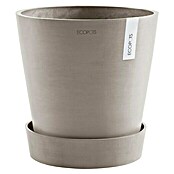 Ecopots Amsterdam Blumentopf-Untersetzer mit Rollen (Außenmaß (Ø x H): 51 x 12,4 cm, Kunststoff, Braungrau) | BAUHAUS