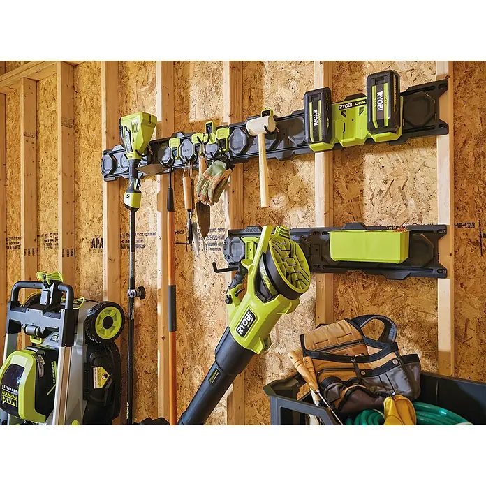 Ryobi Link Systemhalter RSL2WR-2 - Passend für: Ryobi ONE+ Sortiment - Aufbewahrungssystem für Werkzeuge und Gartengeräte von Ryobi LINK, das für Ordnung in der Werkstatt oder Garage sorgt.