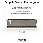 Ecopots Bruges Blumentopf-Untersetzer (Außenmaß (L x B x H): 57,5 x 15,5 x 3,3 cm, Kunststoff, Braungrau) | BAUHAUS