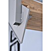 Starwood Wangentreppe Kos (Farbton Metall: RAL 9006, Breite: 89 cm, Eiche Rustik, Geschosshöhe: 260 cm - 320 cm, Gerade, Designgeländer unbehandelt, Stufen unbehandelt) | BAUHAUS