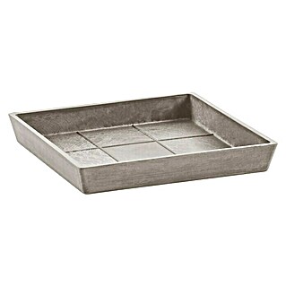 Ecopots Rotterdam Kasten-Untersetzer (21 x 19,3 x 2,5 cm, Kunststoff, Braungrau)
