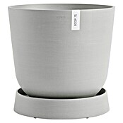 Ecopots Oslo Blumentopf-Untersetzer mit Rollen (Außenmaß (Ø x H): 50 x 10,5 cm, Kunststoff, Weißgrau) | BAUHAUS