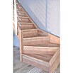 Starwood Raumspartreppe Rhodos (Breite: 80 cm, Buche, Geschosshöhe: 300 cm, 1/4-gewendelt rechts, Montageseite Geländer: Rechts, Designgeländer Holz/Holz, Mit Setzstufen) | BAUHAUS