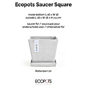 Ecopots Rotterdam Kasten-Untersetzer (18 x 18 x 2,5 cm, Kunststoff, Weiß) | BAUHAUS