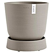 Ecopots Oslo Blumentopf-Untersetzer mit Rollen (Außenmaß (Ø x H): 32,2 x 8,5 cm, Kunststoff, Braungrau) | BAUHAUS