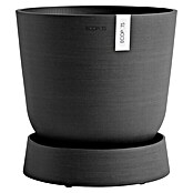 Ecopots Oslo Blumentopf-Untersetzer mit Rollen (Außenmaß (Ø x H): 32,2 x 8,5 cm, Kunststoff, Dunkelgrau) | BAUHAUS