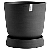 Ecopots Oslo Blumentopf-Untersetzer mit Rollen (Außenmaß (Ø x H): 41 x 9,5 cm, Kunststoff, Dunkelgrau) | BAUHAUS