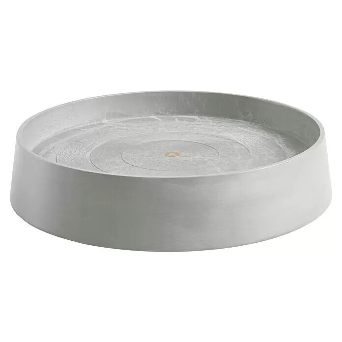 Ecopots Oslo Blumentopf-Untersetzer mit RollenAußenmaß (Ø x H): 50 x 10,5 cm, Kunststoff, Weißgrau