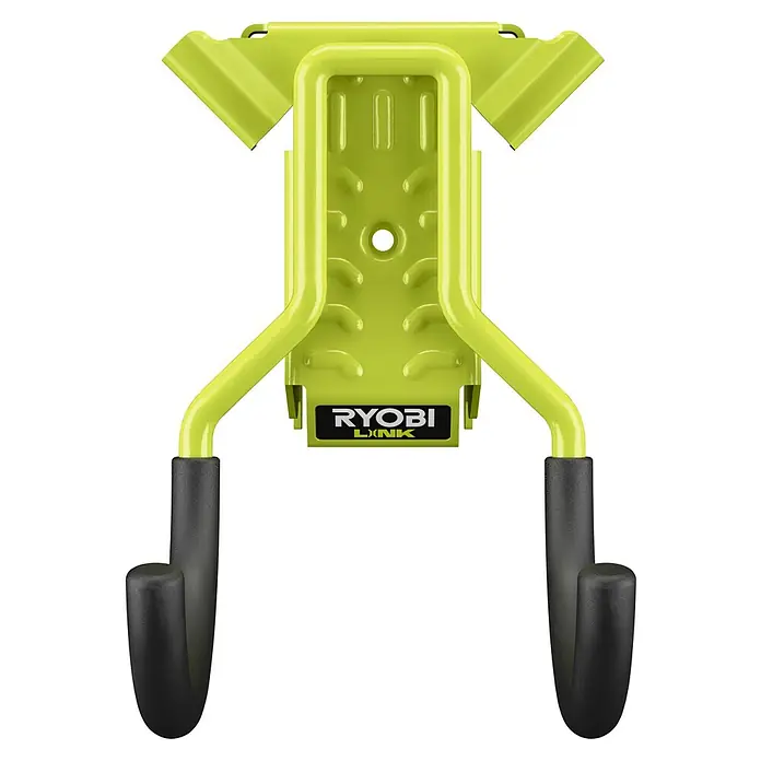 Ryobi Link Wandhalterung RSLW805 Universal - Geeignet für: Handwerkzeuge, Passend für: Ryobi ONE+ Sortiment - Ryobi Link Werkzeughalter mit zwei Haken zur Aufbewahrung von Werkzeugen in der Garage oder Werkstatt.
