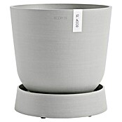 Ecopots Oslo Blumentopf-Untersetzer mit Rollen (Außenmaß (Ø x H): 32,2 x 8,5 cm, Kunststoff, Weißgrau) | BAUHAUS