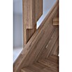 Starwood Raumspartreppe Mykonos (Breite: 81 cm, Eiche, Geschosshöhe: 280 cm, Gerade, Montageseite Geländer: Rechts, Geländer Holz/Edelstahl weiß, Ohne Setzstufen) | BAUHAUS