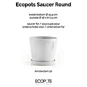 Ecopots Amsterdam Blumentopf-Untersetzer (Außenmaß (Ø x H): 18 x 2,5 cm, Kunststoff, Weiß) | BAUHAUS