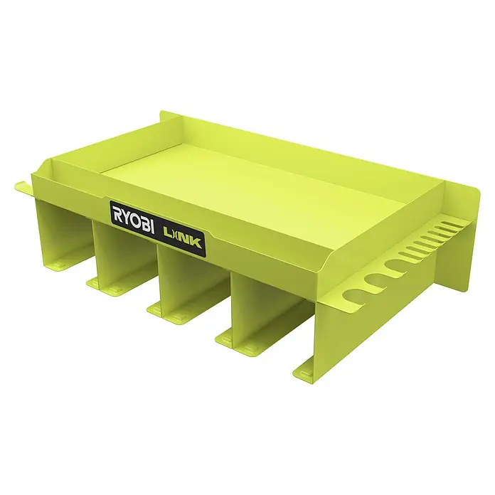 Ryobi Link Wandhalterung RSLW401 - L x B x H: 28 x 14,5 x 53,5 cm - Der Ryobi LINK Werkzeug Organizer bietet eine robuste und vielseitige Lösung zur Aufbewahrung von Werkzeugen und Zubehör in der Werkstatt.