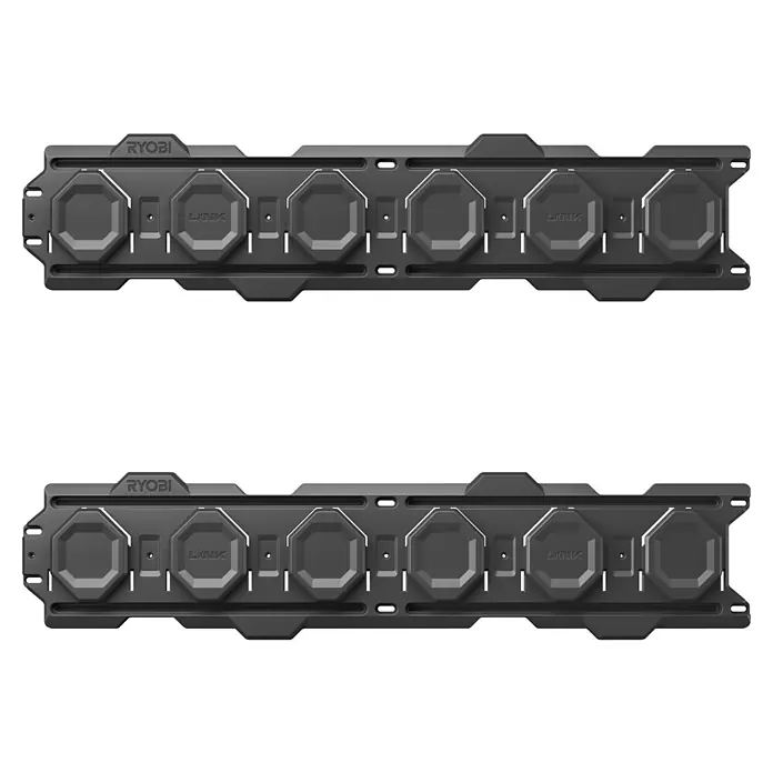 Ryobi Link Systemhalter RSL2WR-2 - Passend für: Ryobi ONE+ Sortiment - Ryobi LINK Wandmontagesystem für Werkzeugaufbewahrung mit robustem Design und flexiblen Befestigungsmöglichkeiten.