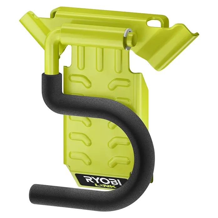 Ryobi Link Wandhalterung RSLW802 S - Größe: S, Passend für: Ryobi ONE+ Sortiment - Ryobi LINK Allzweckhaken zur Aufbewahrung verschiedener Gegenstände in Garage oder Werkstatt, gefertigt aus robustem Material für hohe Belastbarkeit.