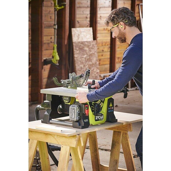Ryobi ONE+HP Akku-Tischkreissäge RTBS18X-0 (18 V, Ohne Akku, Durchmesser Sägeblatt: 210 mm) | BAUHAUS