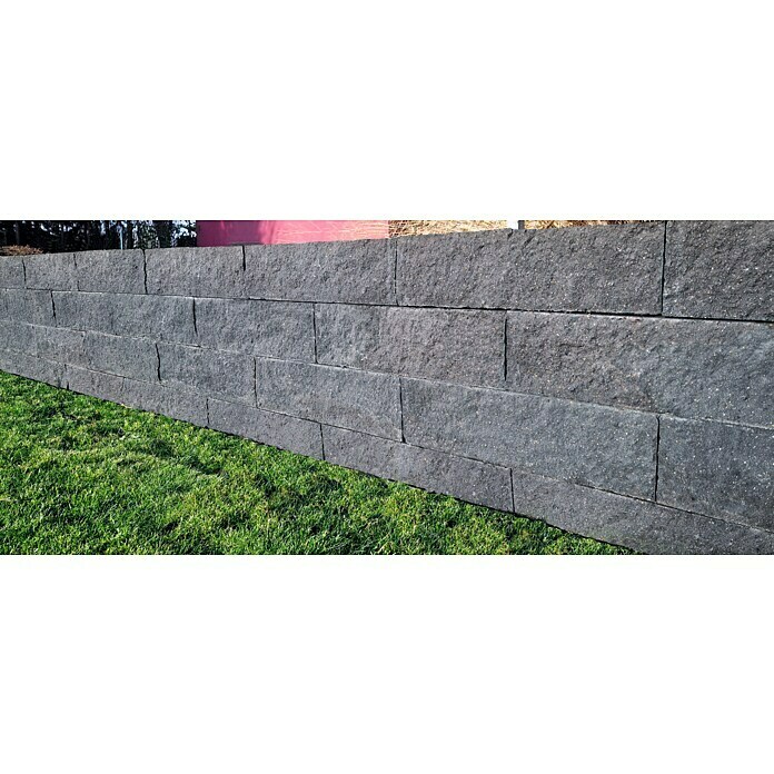 Christoph Mauerstein Rustikalblock (50 x 12,5 x 14 cm, Kristall/Anthrazit, Beton) | BAUHAUS