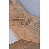 Starwood Raumspartreppe Rhodos (Breite: 80 cm, Eiche, Geschosshöhe: 300 cm, 1/4-gewendelt links, Montageseite Geländer: Links, Geländer Holz/Edelstahl weiß, Mit Setzstufen) | BAUHAUS