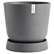 Ecopots Oslo Blumentopf-Untersetzer mit Rollen (Außenmaß (Ø x H): 50 x 10,5 cm, Kunststoff, Grau) | BAUHAUS