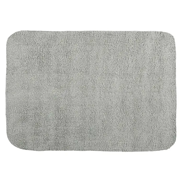 Spirella Alfombra de baño Campus - 70 x 50 cm, Materiales naturales, Gris - Alfombra de baño gris con textura suave para mayor comodidad y calidez en su baño.
