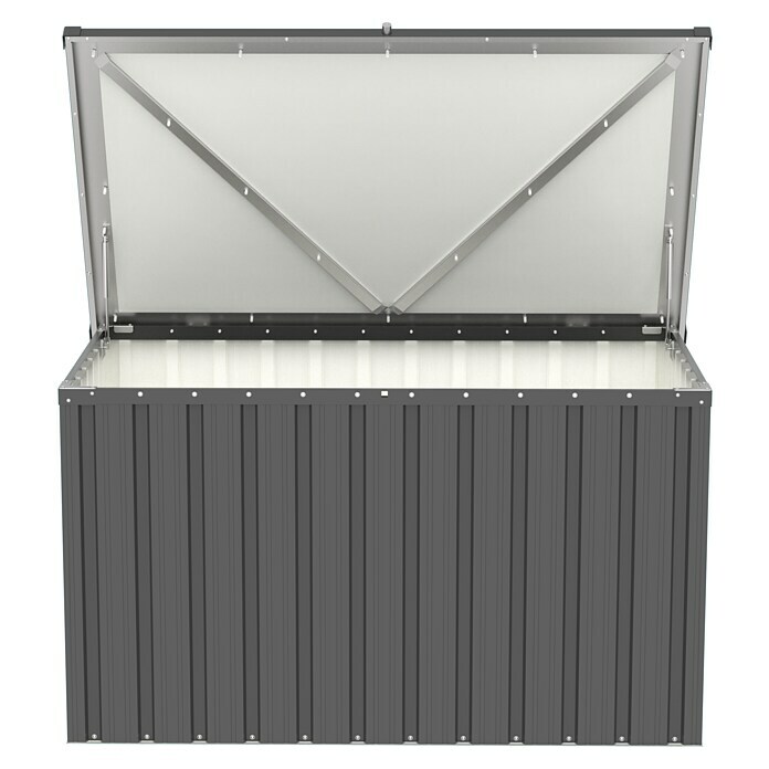 Tepro Garten-Aufbewahrungsbox Store M (B x T x H: 131,8 x 79,4 x 72,7 cm, Anthrazit, Stahl) | BAUHAUS