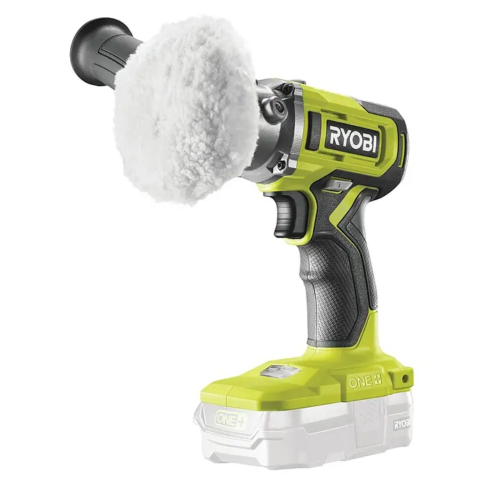 Ryobi ONE+ Akku-Polierschleifer RDP18-0 - 18 V, Ohne Akku, Durchmesser Polierteller: 76 mm - Ryobi Akku-Polierer mit weichem Polieraufsatz für professionelle Polierarbeiten an Oberflächen.