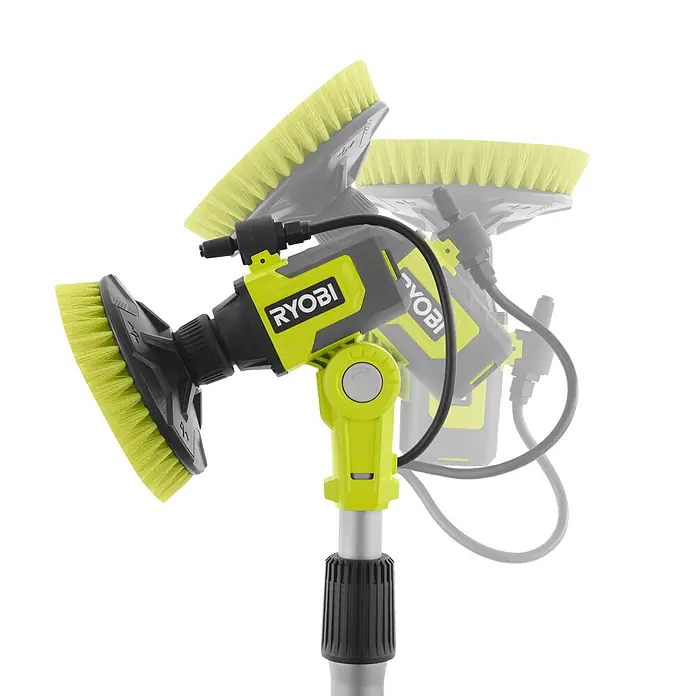 Ryobi ONE+ Akku-Reinigungsbürste RWTS18-0 - 18 V, Ohne Akku - Der Ryobi Akku-Reinigungsbesen mit verstellbarem Kopf für vielseitige Reinigungsarbeiten im Außenbereich. Mühelose Reinigung von Oberflächen.