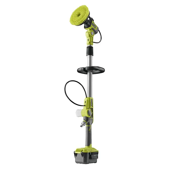 Ryobi ONE+ Akku-Reinigungsbürste RWTS18-0 - 18 V, Ohne Akku - Ryobi Akku-Reinigungsschrubber für vielfältige Reinigungsaufgaben im Außenbereich.