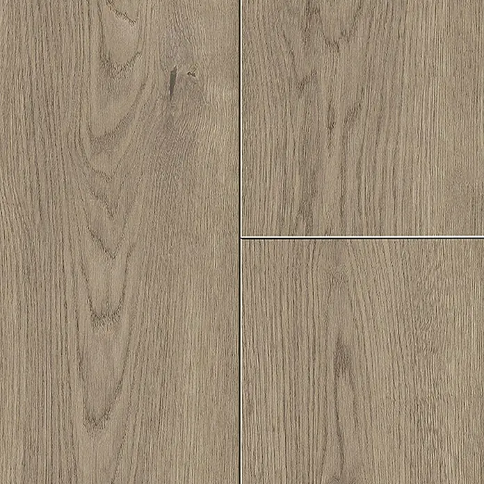 Krono Original Vinylboden Rocko 5 - Brenton, Landhausdiele, 1.210 x 234 x 5 mm - Nahaufnahme von Laminatbodenfliesen mit einem natürlichen Holzmaserungsmuster und einer warmen, neutralen Farbpalette.