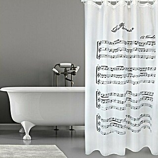 Venus Cortina de baño textil Vivaldi (180 x 180 cm, Blanco)