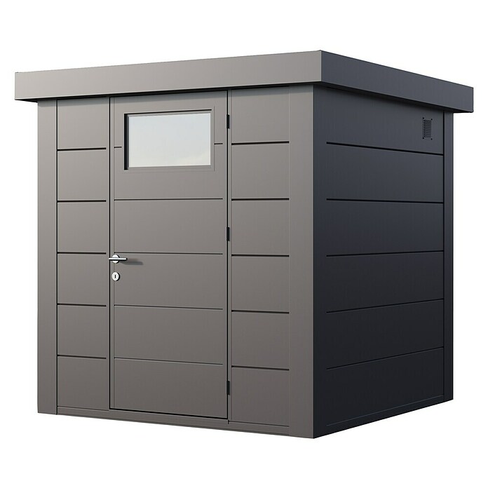 Telluria Metallgerätehaus Classico 2121 (Außenmaß inkl. Dachüberstand (B x T): 228 x 228 cm, Anthrazit, Stahl, Ohne Set) | BAUHAUS
