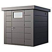Telluria Metallgerätehaus Classico 2121 (Außenmaß inkl. Dachüberstand (B x T): 228 x 228 cm, Anthrazit, Stahl, Ohne Set) | BAUHAUS