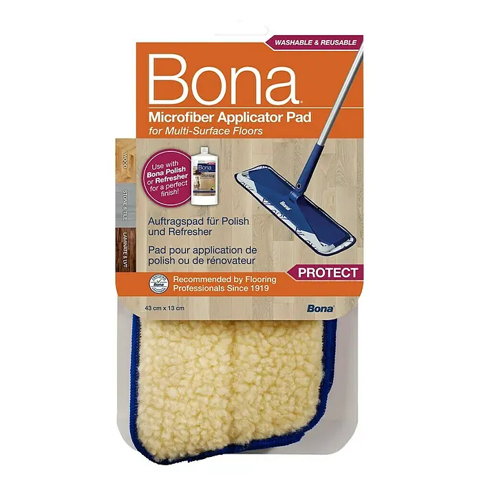 Bona Mikrofaser-Reinigungspad Intensivpflegepad - Passend für: Bona Mop-System - Das Bona Mikrofaser-Auftragspad für Multi-Oberflächen-Böden, wiederverwendbar und waschbar, für ein optimales Polierergebnis.
