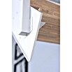 Starwood Wangentreppe Kos (Farbton Metall: RAL 9003, Breite: 106 cm, Eiche, Geschosshöhe: 220 cm - 280 cm, Gerade, Metallgeländer pulverbeschichtet, Stufen unbehandelt) | BAUHAUS