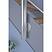 Starwood Wangentreppe Kos (Farbton Metall: RAL 9006, Breite: 89 cm, Buche, Geschosshöhe: 240 cm - 300 cm, Gerade, Designgeländer unbehandelt, Stufen unbehandelt) | BAUHAUS