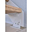 Starwood Wangentreppe Kos (Farbton Metall: RAL 9003, Breite: 106 cm, Eiche, Geschosshöhe: 220 cm - 280 cm, Gerade, Metallgeländer pulverbeschichtet, Stufen unbehandelt) | BAUHAUS