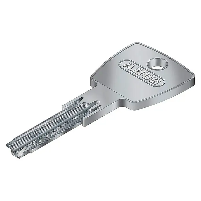 Abus Semicilindro de perfil D6PS - Longitud total interior: 40 mm, Longitud total exterior: 40 mm, Número de llaves: 5 ud. - Llave ABUS con diseño distintivo. Llave de alta calidad para sistemas de cierre ABUS, robusta y fabricada con precisión para una seguridad fiable.