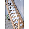 Starwood Raumspartreppe Rhodos (Breite: 80 cm, Eiche, Geschosshöhe: 300 cm, Gerade, Montageseite Geländer: Rechts, Geländer Holz/Edelstahl, Mit Setzstufen) | BAUHAUS