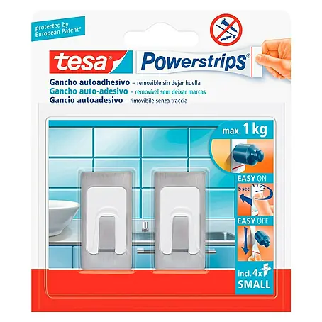 Tesa Powerstrips Gancho autoadhesivo Pequeño Rect