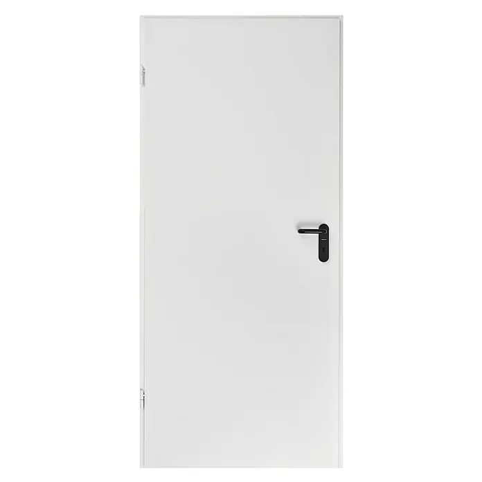 Hörmann ZK-Element - 87,5 x 187,5 cm, DIN Anschlag: Links, Verkehrsweiß - Elegante, weiße Innentür mit einem modernen, schwarzen Türgriff. Ideal für ein minimalistisches und stilvolles Zuhause.