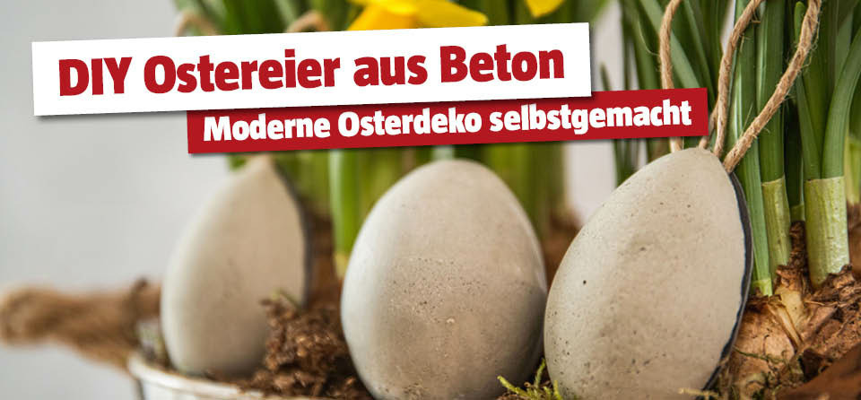 DIY Ostereier aus Beton