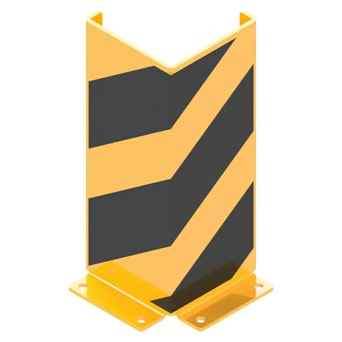 Schake Anfahrschutz - L x B x H: 160 x 160 x 400 mm, Stahl, Aufdübeln, Gelb, Schwarz - Hochwertiger Anfahrschutz mit gelb-schwarzen Warnstreifen. Ideal für Lager und Industrie, um Schäden zu vermeiden.