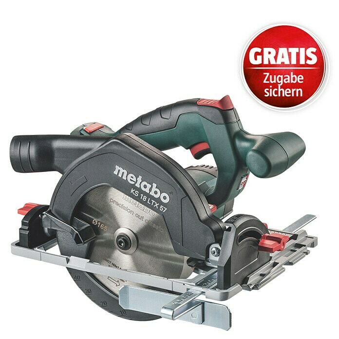 Metabo CAS 18V Akku-Handkreissäge KS 18 LTX 57 (18 V, Ohne Akku, 0 U/min - 4.600 U/min) | BAUHAUS