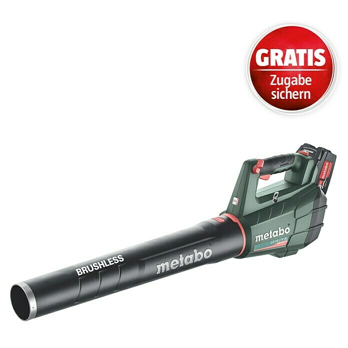 Metabo CAS 18V Akku-Laubbläser LB 18 LTX BL  (18 V, Li-Ionen, 2 Akkus, Blasgeschwindigkeit: 150 km/h) | BAUHAUS