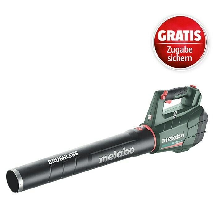 Metabo CAS 18V Akku-Laubbläser LB 18 LTX BL  (18 V, Li-Ionen, Ohne Akku, Blasgeschwindigkeit: 150 km/h) | BAUHAUS