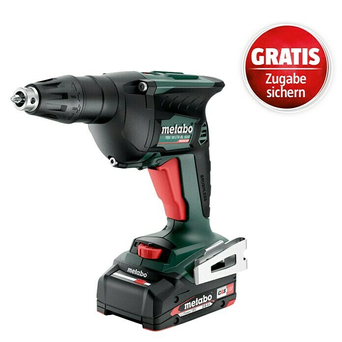 Metabo CAS 18V Akku-Trockenbauschrauber TBS 18 LTX BL 5000 (18 V, 2 Akkus, 2 Ah) | BAUHAUS