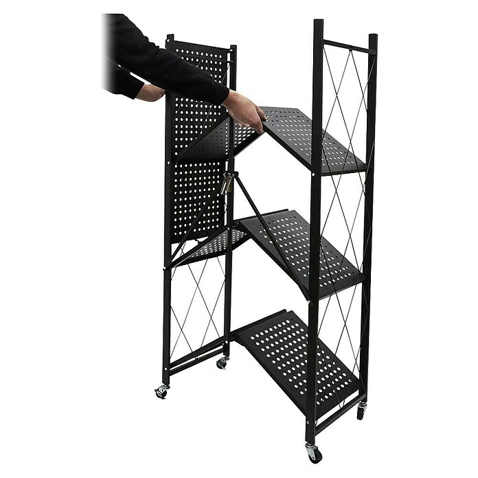 Estantería metálica Bristot Indus (L x An x Al: 34 x 71 x 127 cm, Capacidad de carga: 40 kg, Negro) | BAUHAUS