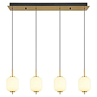 Globo LED-Pendelleuchte Ewald (20 W, Warmweiß, Weiß, Ø x H: 13,5 x 220 cm, 4 Stk.)